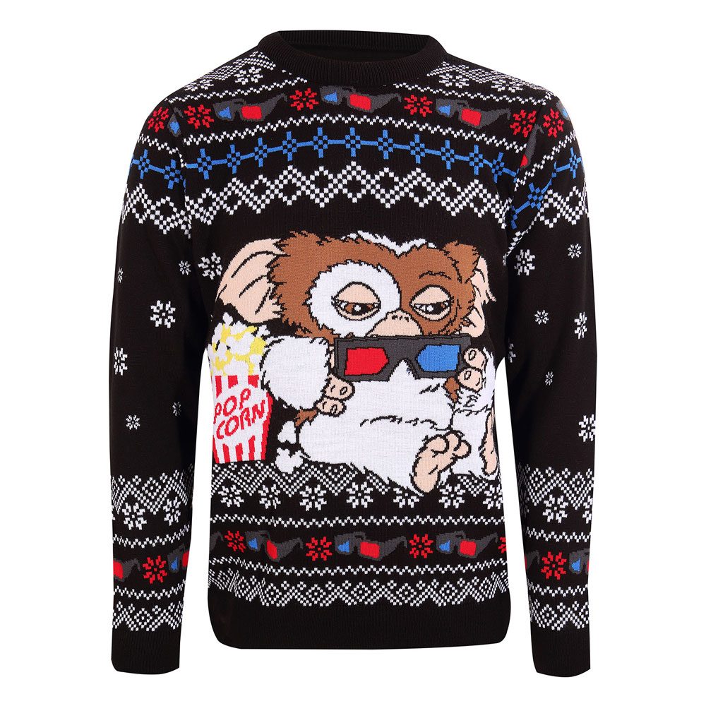 Gremlins Sweatshirt Christmas Jumper Gizmo Popcorn Size L