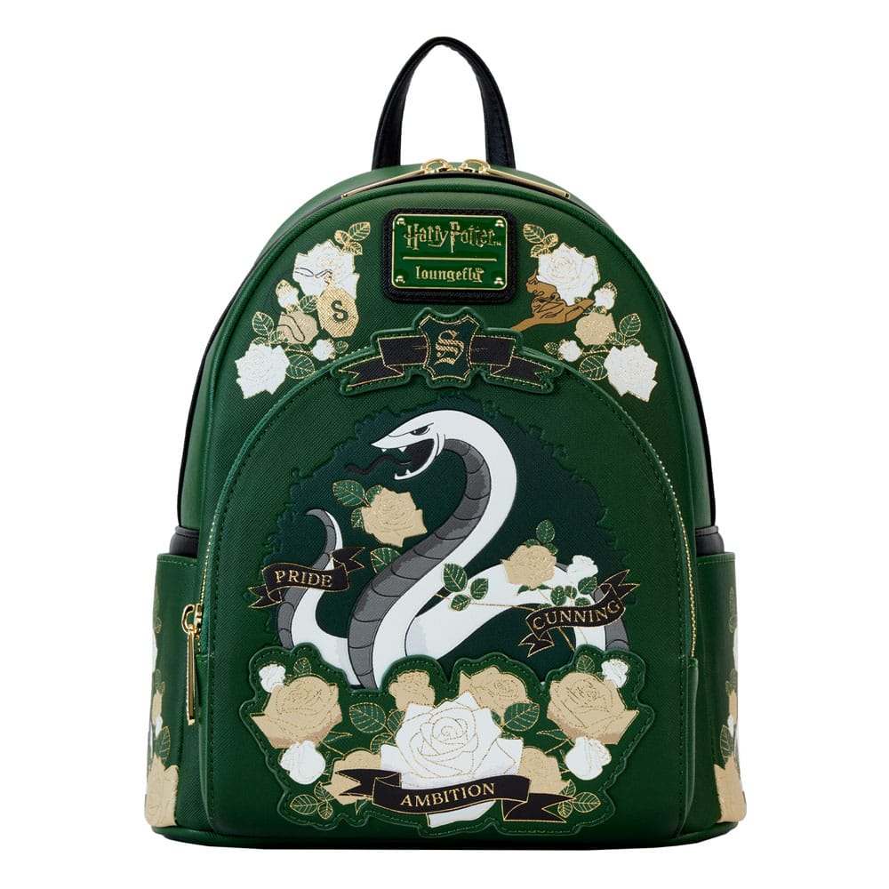 Printed Backpack. Exterior side pockets.

Material: Polyester / Faux Leather
Size: 23 x 12 x 27 cm