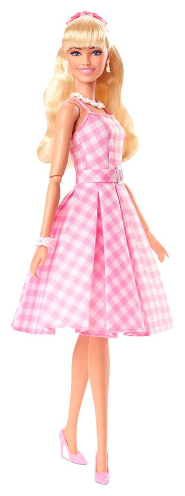 Barbie Film Docka i Rosa Gingham Klänning