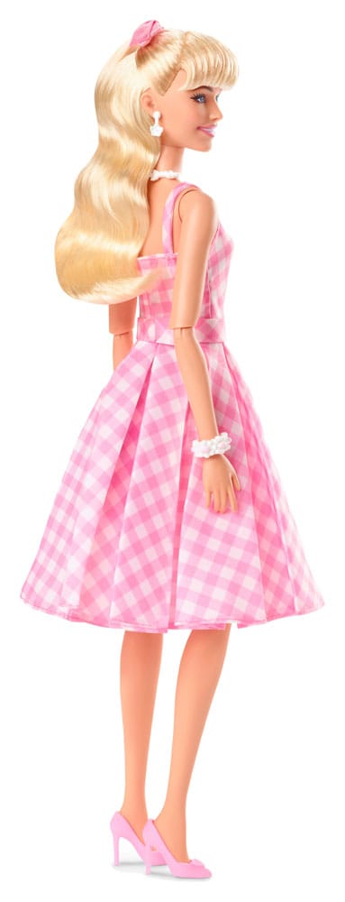 Barbie Film Docka i Rosa Gingham Klänning