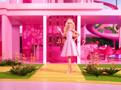 Barbie Film Docka i Rosa Gingham Klänning