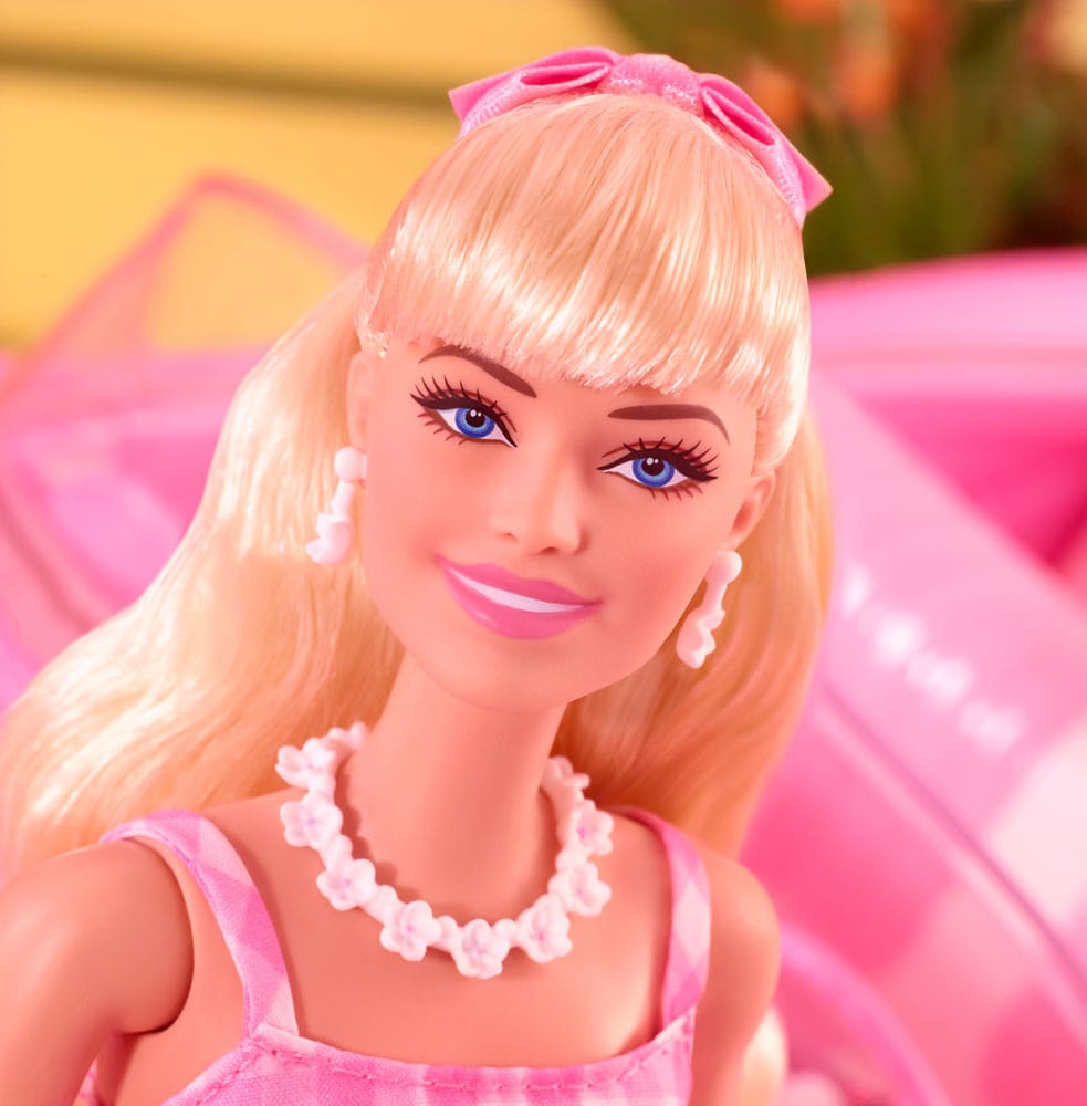 Barbie Film Docka i Rosa Gingham Klänning