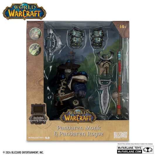 World of Warcraft Actionfigurer Dwarf Hunter & Pandaren 15 cm Assortment (8)