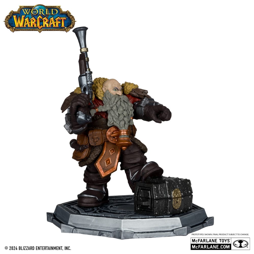 World of Warcraft PVC Staty 2-Pack 1/12 Dwarf Hunter: Beast Master & Pandaren: Monk (Gold Label) 15 cm