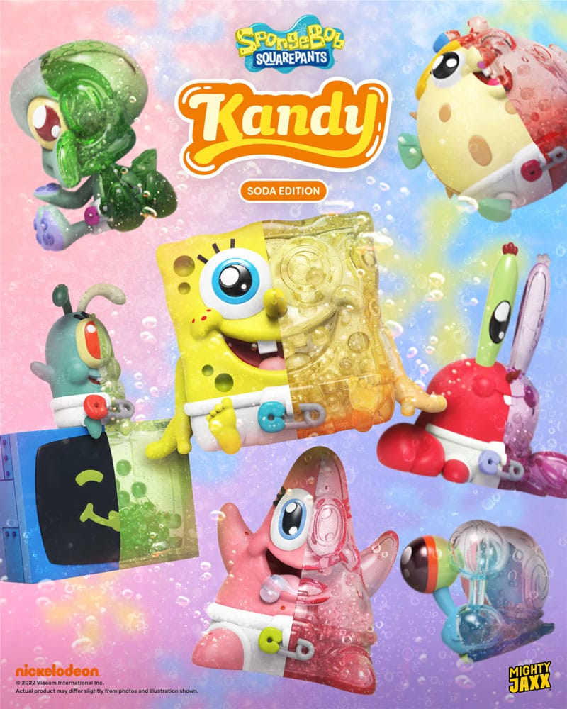 Svampbob Fyrkant Squarepants Blind Box Kandy x Jason Freeny Collection Svampbob Fyrkant (Soda Edition) Display (6)