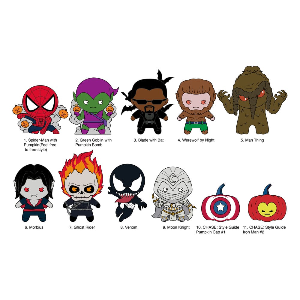 Marvel 3D PVC Bag Clips Halloween/Strange Tales Series 1 Display (24)