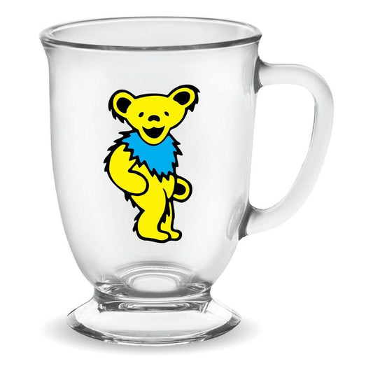 Grateful Dead: Yellow Dancing Bear 16oz Glas Cafe Mug