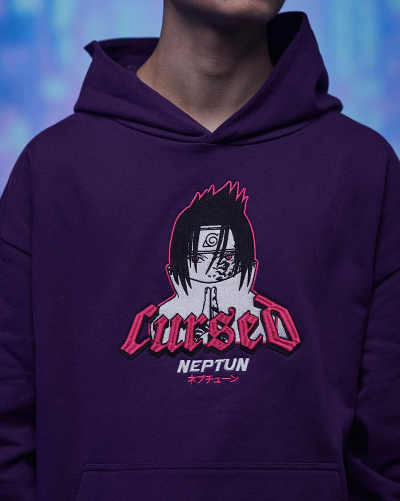 Naruto Shippuden Hoodie Lila Storlek L