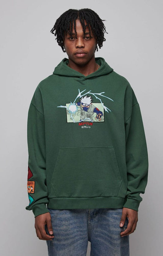 Naruto Shippuden Hooded Sweater Graphic Green