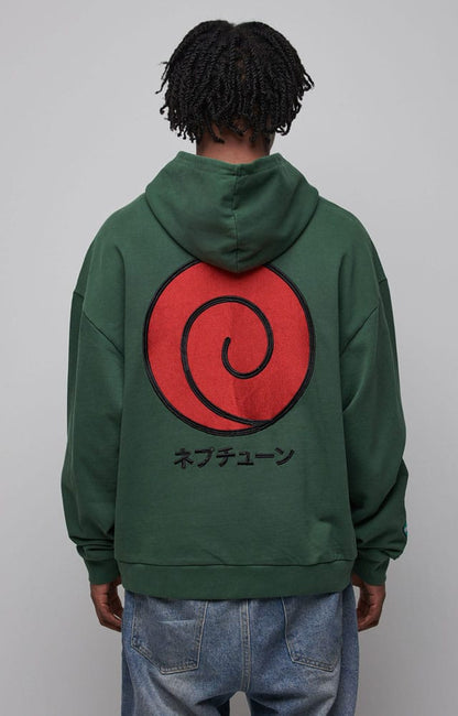 Naruto Shippuden Grafik Hoodie Grön Storlek S