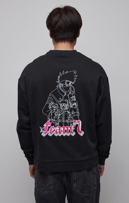 Naruto Shippuden Grafik Sweatshirt - Svart - Storlek S