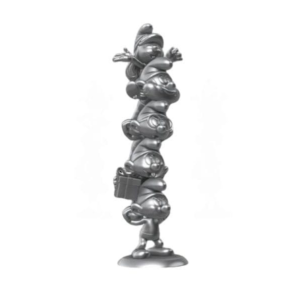 The Smurfs  Statue Smurfs Column Silver Limited Edition 50 cm