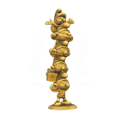 The Smurfs  Statue Smurfs Column Gold Limited Edition 50 cm