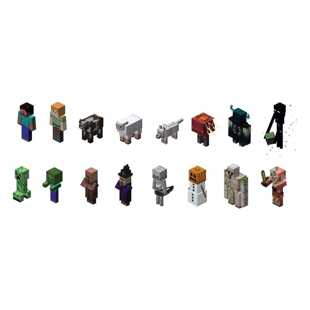 Minecraft Stämplar 6cm Set (24 stycken)