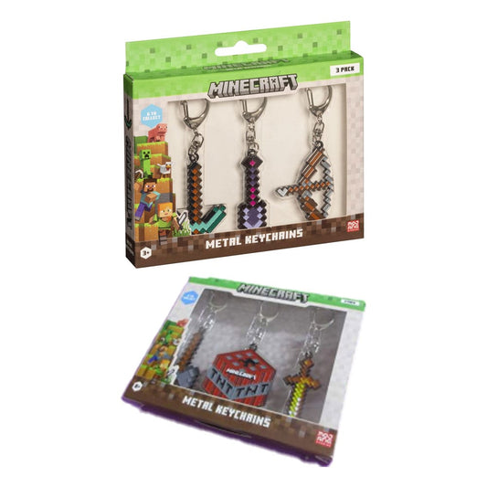 Minecraft Nyckelringar 3-Pack Assortment (12)