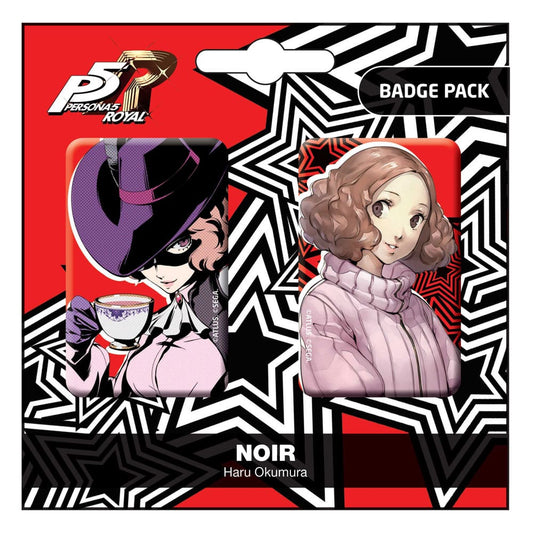 Persona 5 Royal Pin Emblem / Pins 2-Pack Noir / Haru Okumura