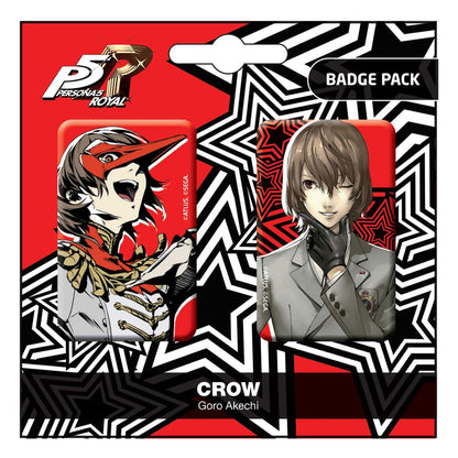 Persona 5 Royal Pin Emblem / Pins 2-Pack Crow / Goro Akechi