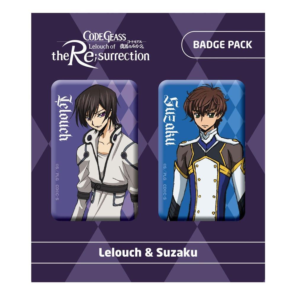 Code Geass Lelouch of the Re:surrection Pin Emblem / Pins 2-Pack Lelouch & Suzaku