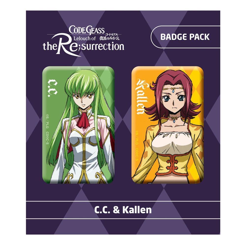 Code Geass Lelouch of the Re:surrection Pin Emblem / Pins 2-Pack C.C. & Kallen