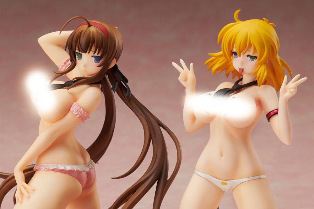 Senran Kagura NewWave Gburst PVC Staty 1/10 Ryobi x Ryona Bare Body Sailor Uniform Ver. 19 cm