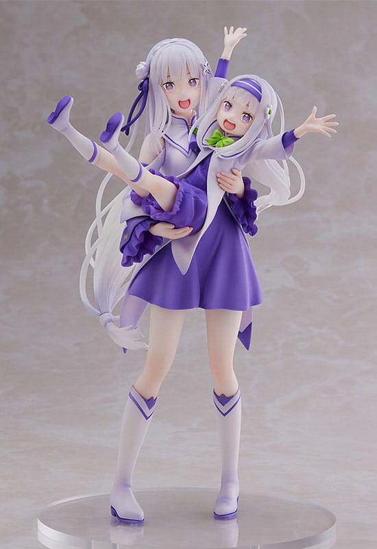 Re:Zero Starting Life in Another World PVC Staty 1/7 Emilia & Childhood Emilia 24 cm