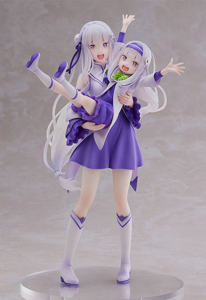 Re:Zero Starting Life in Another World PVC Staty 1/7 Emilia & Childhood Emilia 24 cm