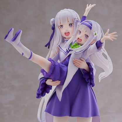 Re:Zero Starting Life in Another World PVC Staty 1/7 Emilia & Childhood Emilia 24 cm