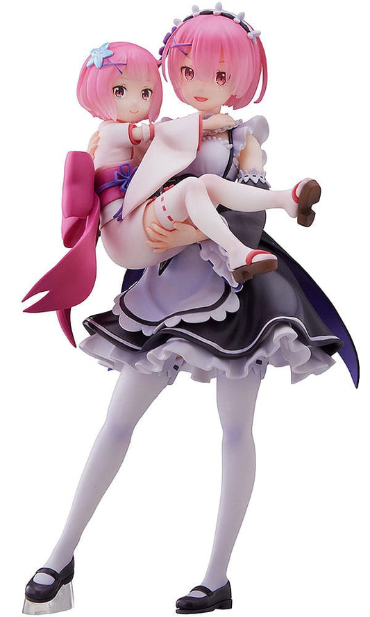 Re:Zero Starting Life in Another World PVC Staty 1/7 Ram & Childhood Ram 23 cm