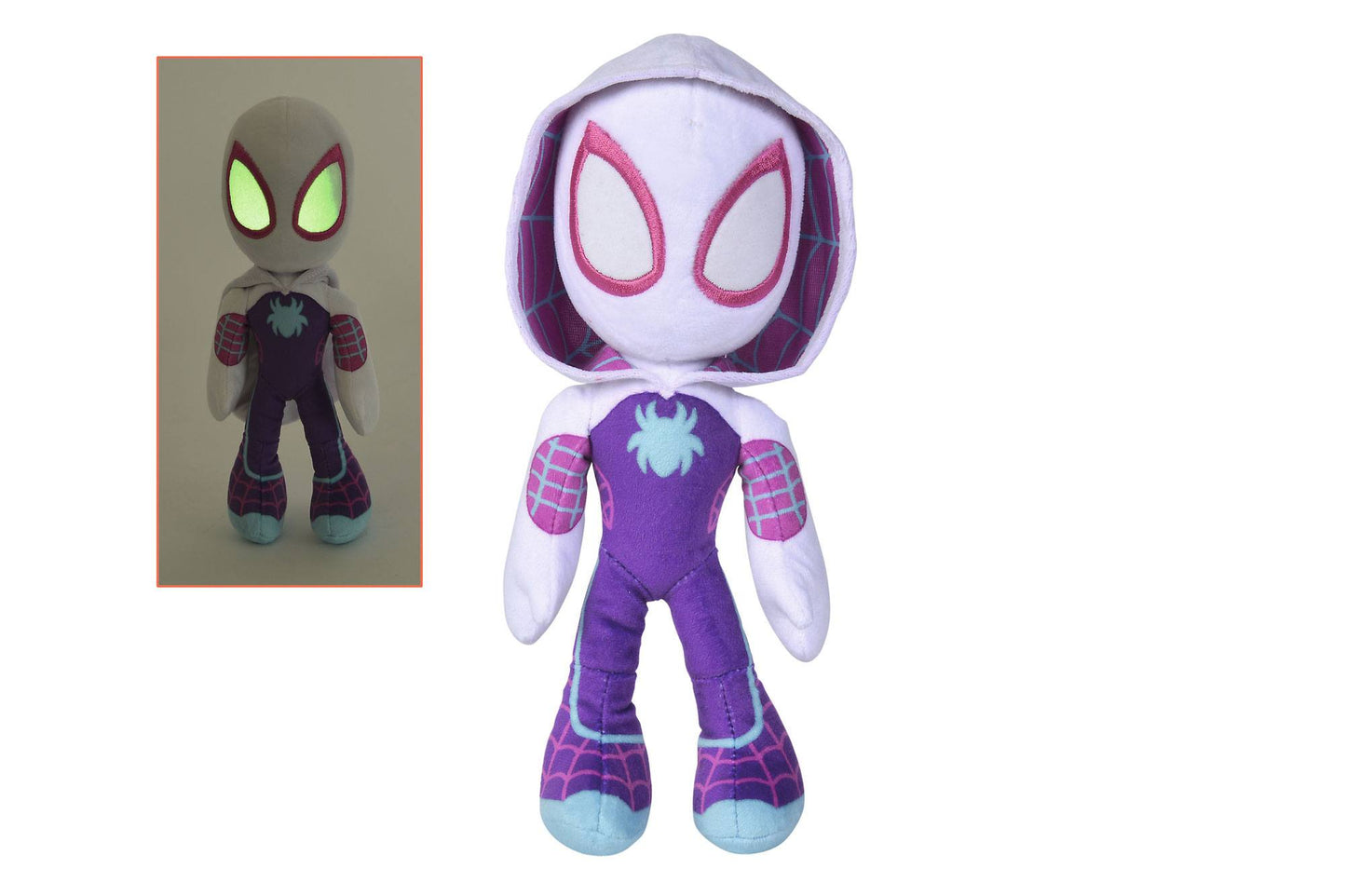 Marvel Gosedjur Glow In The Dark Eyes Ghost Spider 25 cm