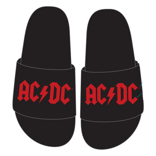 AC/DC Slippers Logo Size M