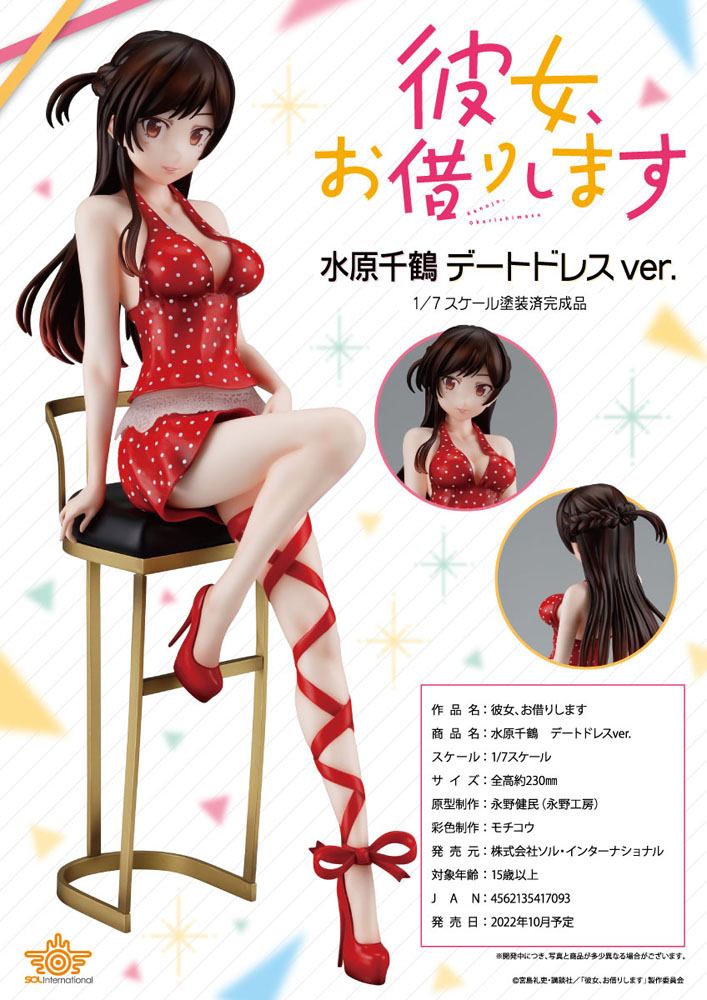 Rent-a-Girlfriend PVC Staty 1/7 Chizuru Mizuhara Date Klänning Ver. 23 cm