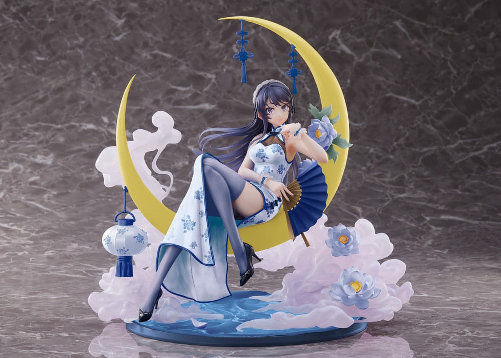 Rascal Does Not Dream of Bunny Girl Senpai PVC Staty 1/7 Mai Sakurajima White Mandarin Klänning Ver. 25 cm