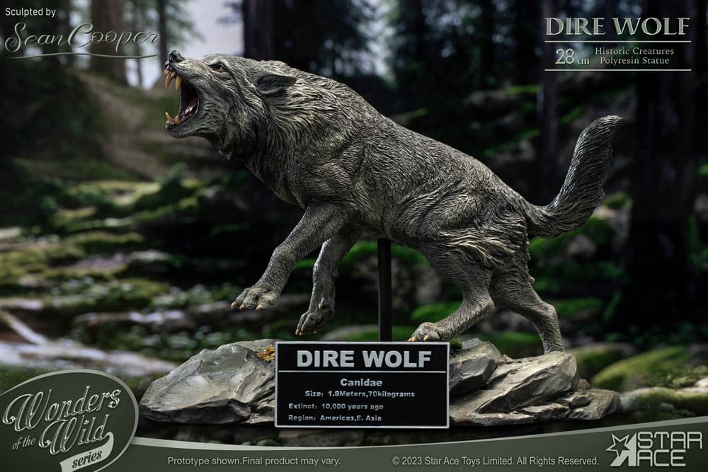 Wonders of the Wild Series Staty Dire Wolf 28 cm