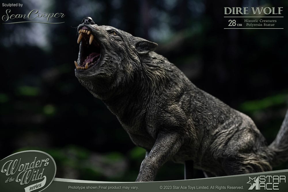 Wonders of the Wild Series Staty Dire Wolf 28 cm