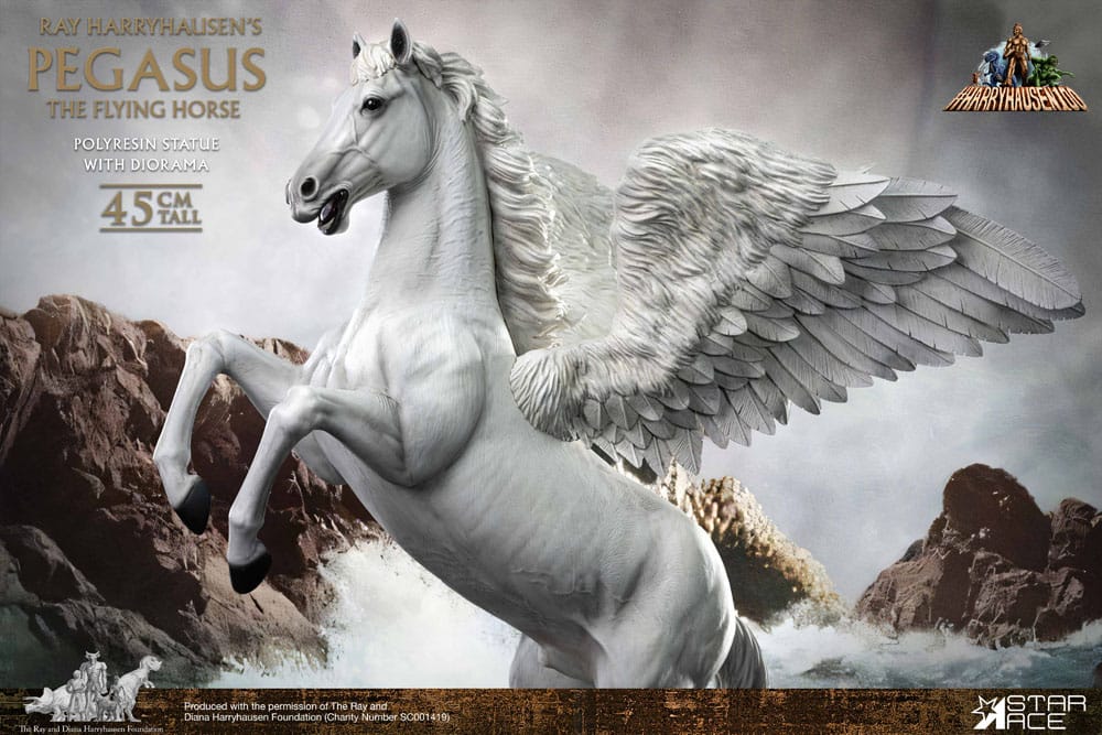 Ray Harryhausen Staty Pegasus: Den flygande hästen Deluxe 45 cm