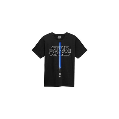 Star Wars T-Shirt Glow In The Dark Lightsaber Size M