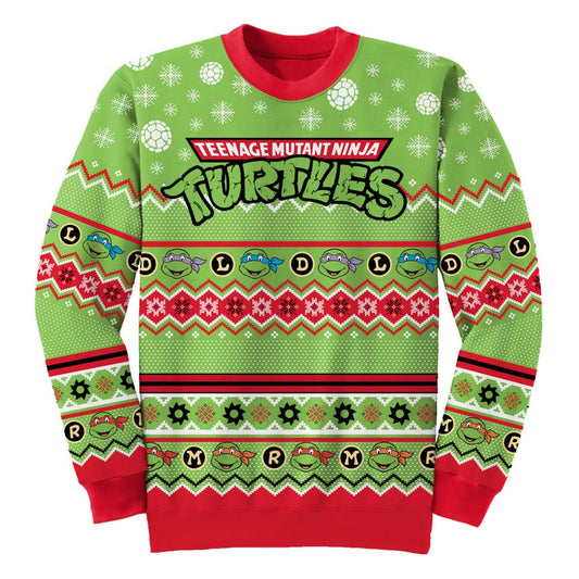 Teenage Mutant Ninja Turtles Sweatshirt Christmas Jumper LDRM Repeat Size XL