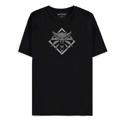 The Witcher T-Shirt Wolf Medallion Size S