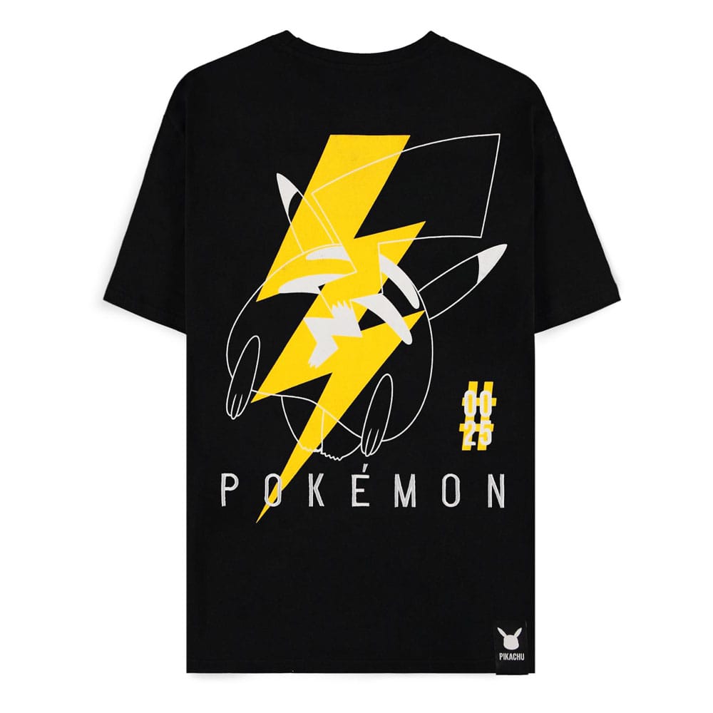 Pikachu Line-art T-shirt - Svart - Storlek S