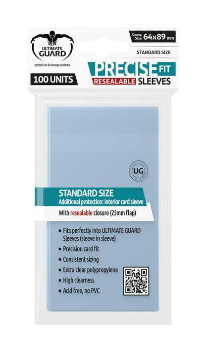 Ultimate Guard Precise-Fit Sleeves Standard Size (100) - Resealable