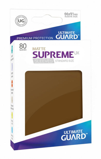 Ultimate Guard Supreme UX Sleeves Standard Size Matte Brown (80)