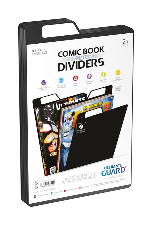 Ultimate Guard Comic Book Dividers (25) - Black