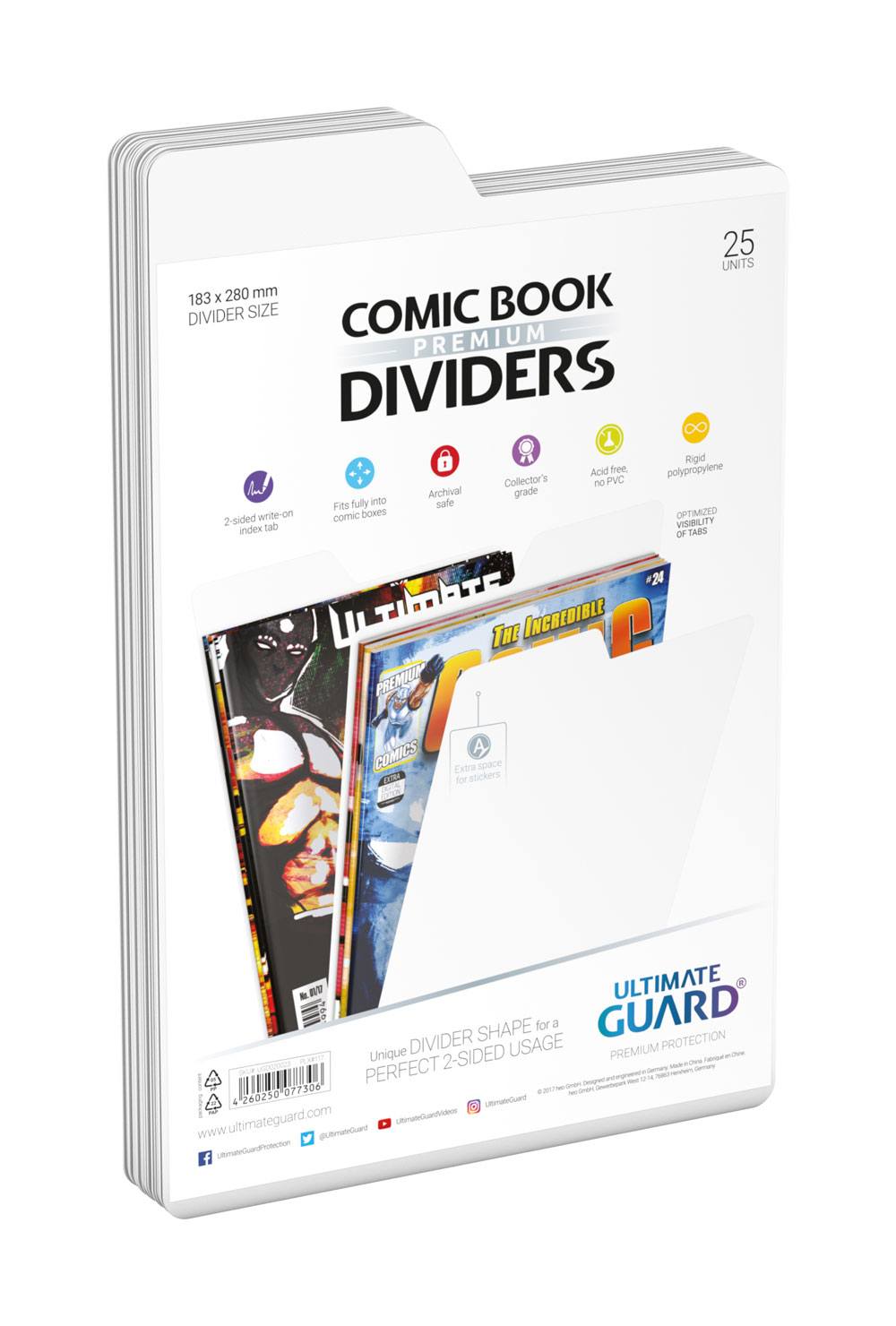 Ultimate Guard Comic Book Dividers (25) - White