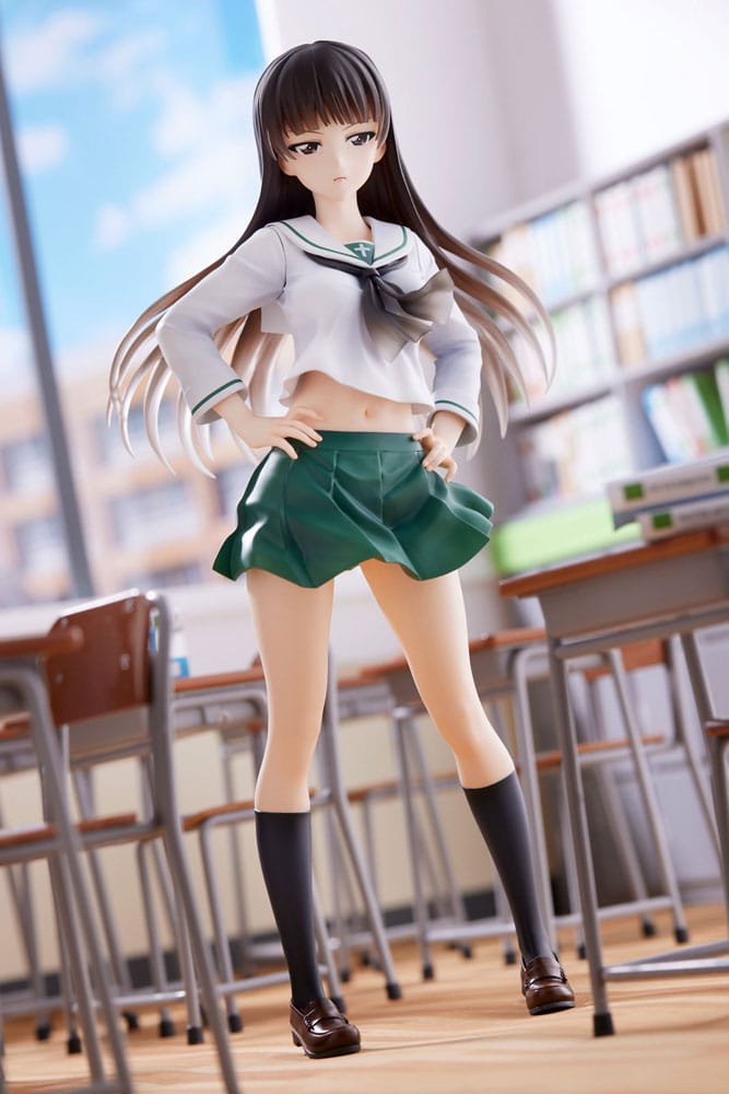 Girls und Panzer Senshadou Daisakusen! PVC Staty 1/7 Shiho Nishizumi Oarai Girls High 25 cm