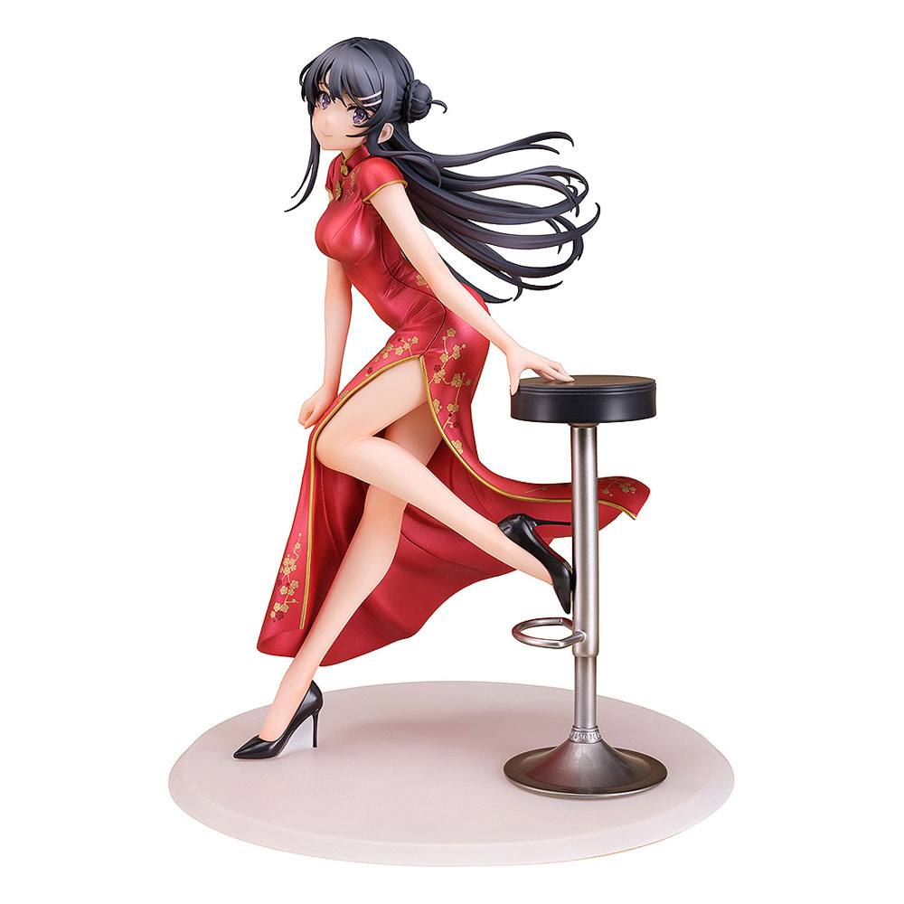 Rascal Does Not Dream of Bunny Girl Senpai Staty 1/7 Mai Sakurajima Chinese Klänning Ver. 22 cm