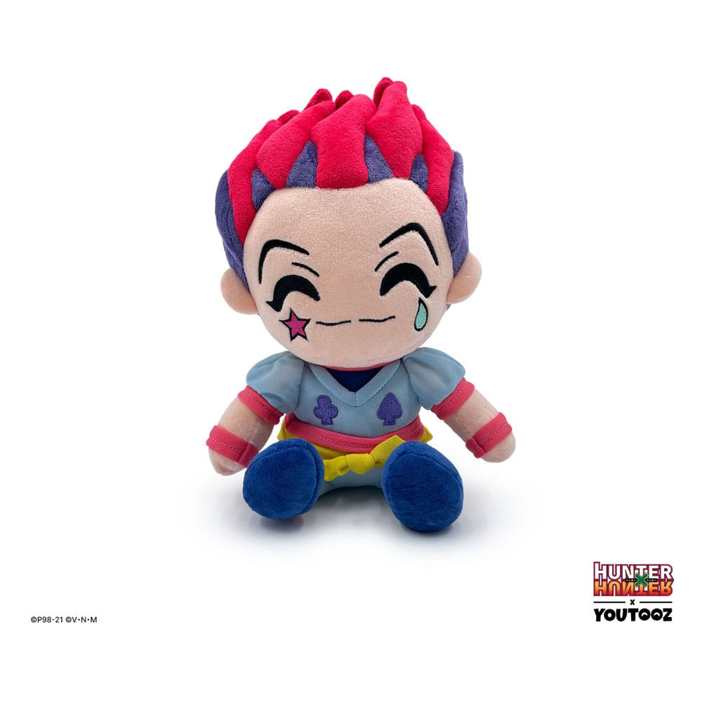 "A true magician never runs out of tricks"

Hisoka has taken a short break from the Heavens Arena to make his Youtooz debut with this brilliant plush! Sitting at 9 inches tall with wavy pink and purple hair stretching upward in points