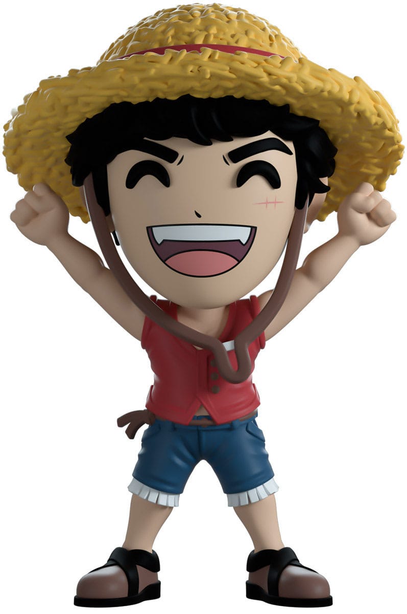 "I'm gonna be king of the pirates!"

Luffy has harnessed the power of the Gum-Gum fruit to send himself rocketing full force into Youtooz for his stretchy debut! Standing at 4.7 inches tall clenching his fists and raising his arms raised high victoriously