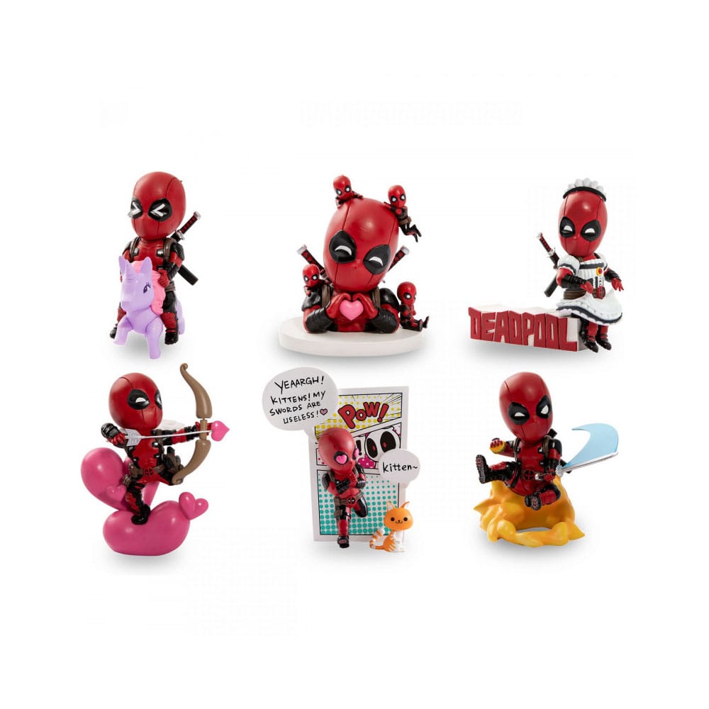 Marvel Hero Box Classic Series Mini Actionfigurer Deadpool 8 cm Display (6)