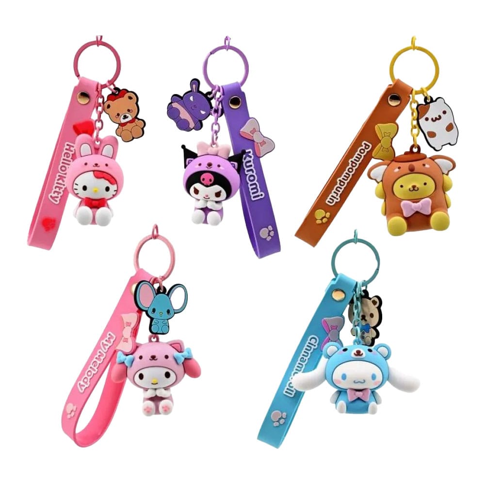 Sanrio Animal Series Nyckelring with Hand Strap Hello Kitty and Friends Display (12)