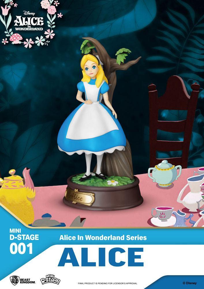 Alice in Wonderland Mini Diorama Stage PVC Staty Alice 10 cm